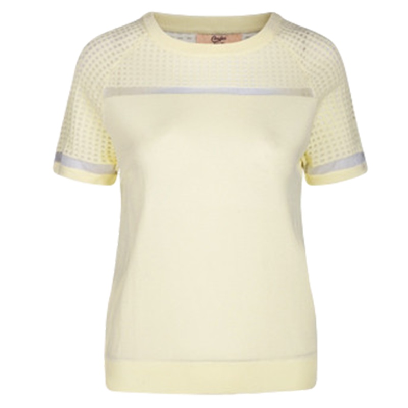 【福利款】拉夏贝尔短袖圆领短款针织衫