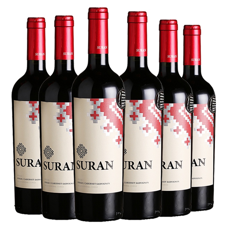 智利原瓶原装进口 西拉赤霞珠干红葡萄酒 6*750ml 整箱特惠
