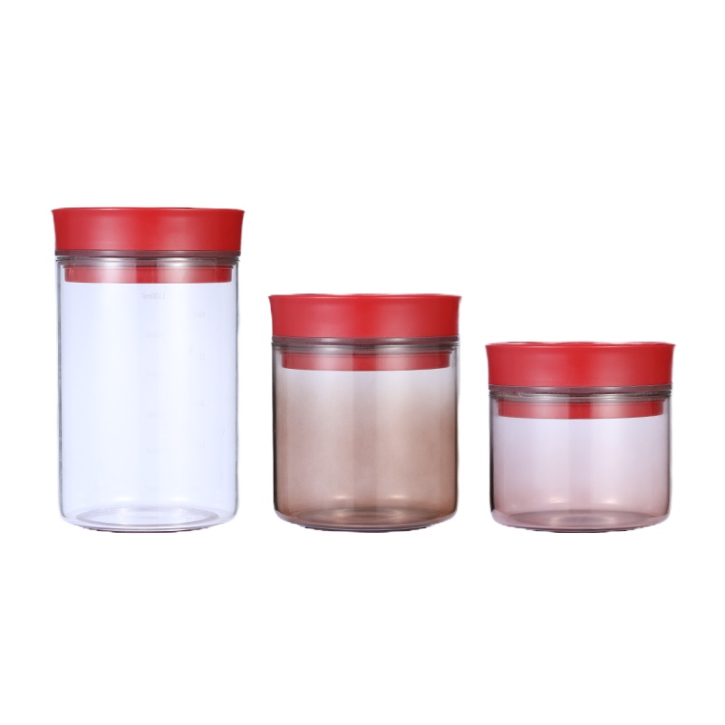 康巴赫(KBH)密封罐真空玻璃罐子 充电式电动一键真空便携茶叶罐厨房收纳罐储物罐干货收纳盒 真空三件套KZC-J14A