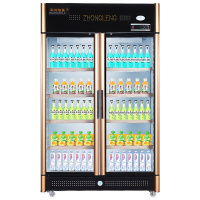 五洲伯乐(WUZHOUBOLE)LC-628S 690升铜管商用展示柜 冷藏饮料柜 双门风直冷侧开门 陈列柜 点菜柜冷柜
