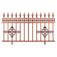 铝艺护栏高档别墅护栏DFLY-1951庭院围墙铝栅栏欧式铝艺护栏栏杆铝合金围栏阳台防护拦定制户外防盗 Fanggumen