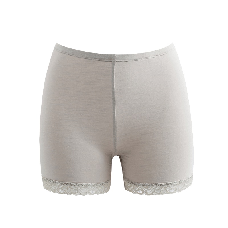 茵曼女装夏装新款蕾丝边黑色/肤色弹力贴身打底裤安全裤女小短裤