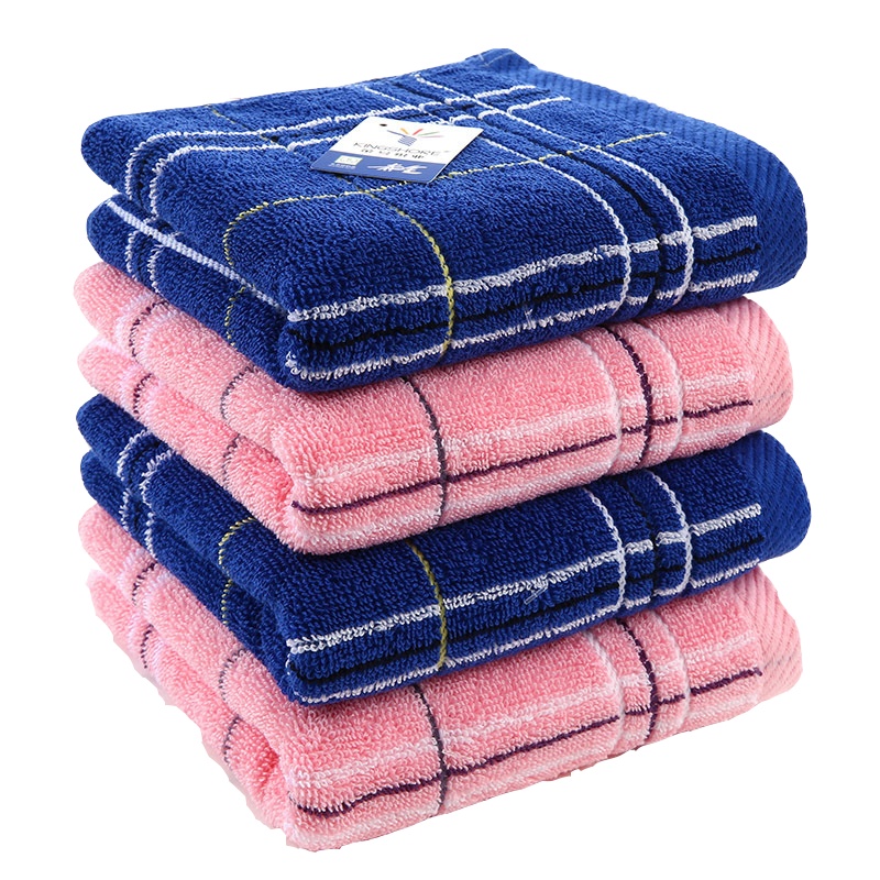 金号毛巾 G1698 大方格纯棉提缎毛巾 情侣条纹洗脸面巾 60x31cm 单条