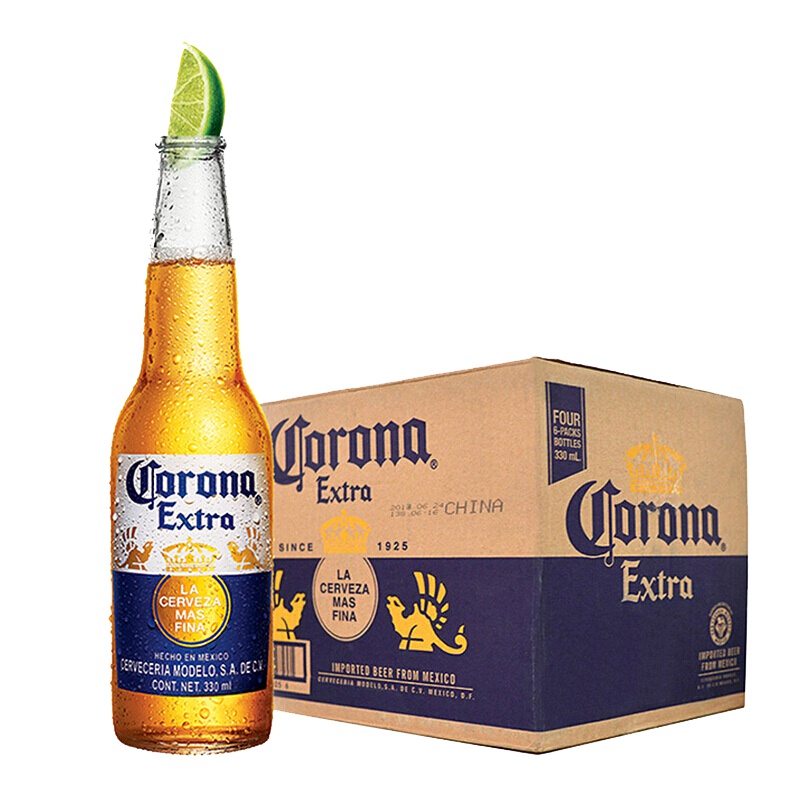 科罗娜(Corona)墨西哥风味啤酒330ML*24瓶整箱装