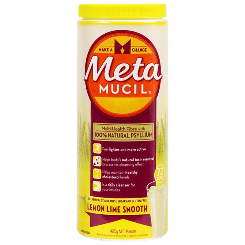[张韶涵同款 吸油清肠代餐]Metamucil 美达施 柠檬味 膳食纤维粉 72次/罐 美国进口 425克膳食营养补充剂