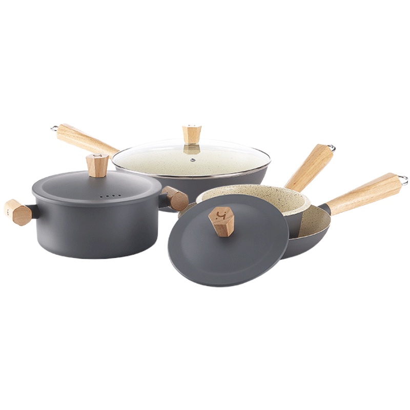 黄小厨 年华系列不粘锅四件套HXC-T-TZ001C