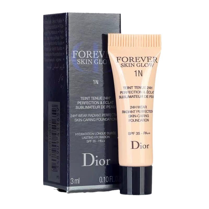 专柜小样 迪奥凝脂久恒光泽粉底液3ml1N 象牙白原010#