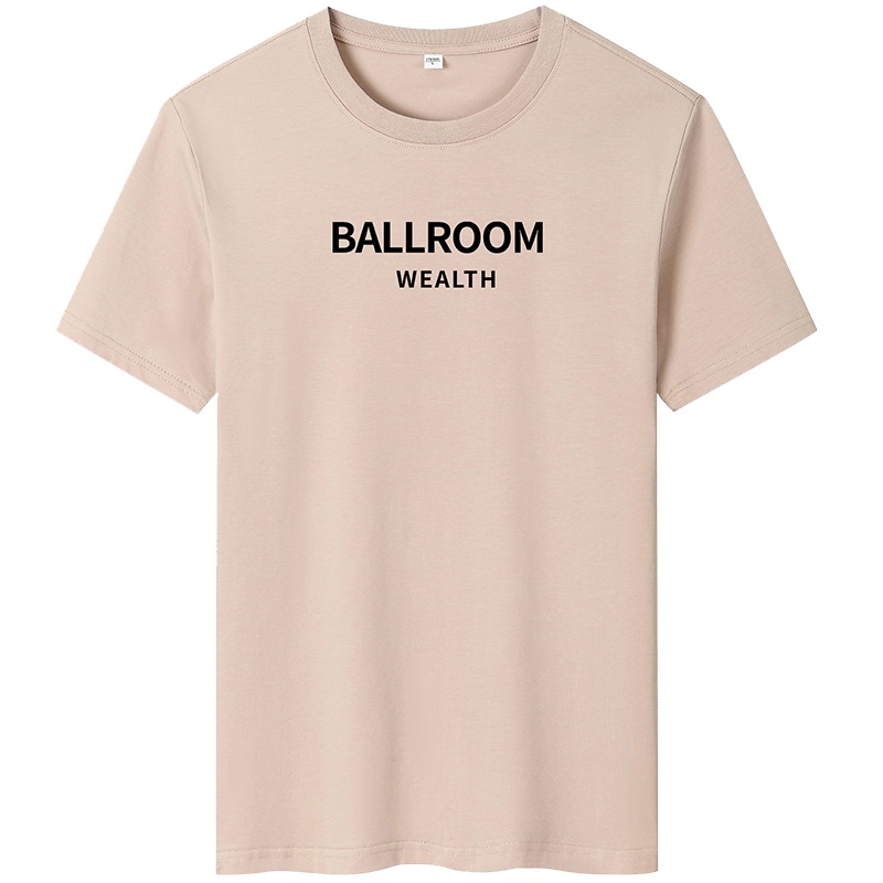 富贵鸟2021新款短袖t恤男夏装印花半袖体恤宽松圆领打底衫潮