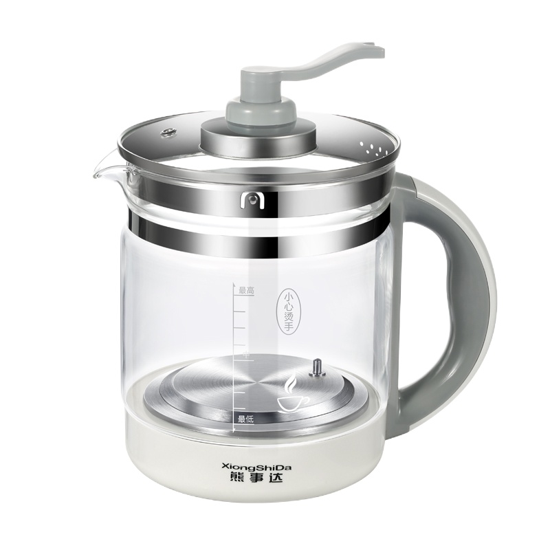 养生壶单壶配件加厚高硼硅玻璃壶体通用养生壶单壶不带底座 白色五环