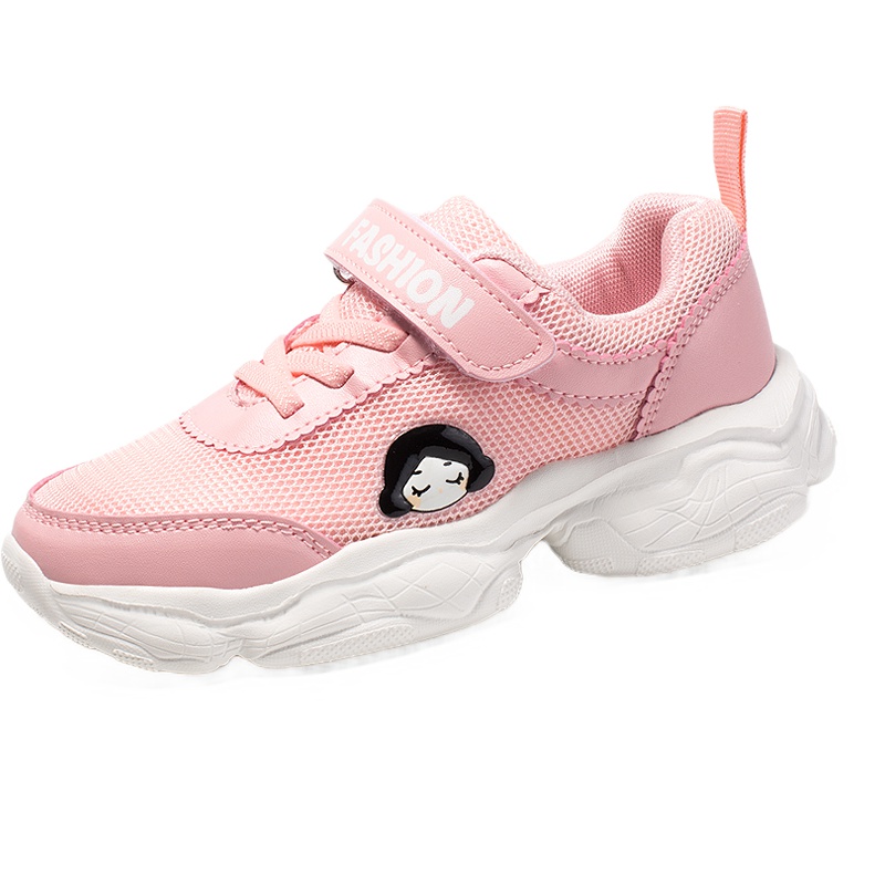 Mr.zuo女鞋4-15女童运动鞋春款粉色网面透气鞋女童户外潮鞋小学生室内外跑步鞋