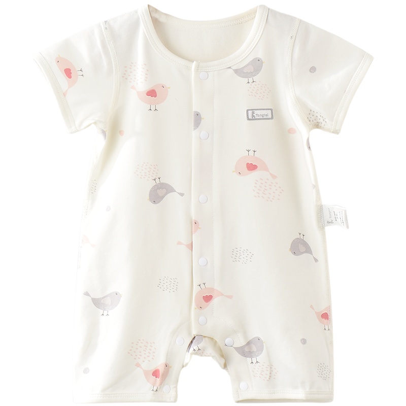童泰(TONGTAI)夏季款婴儿衣服1-18月男女宝宝家居短袖闭裆连体衣儿童内衣