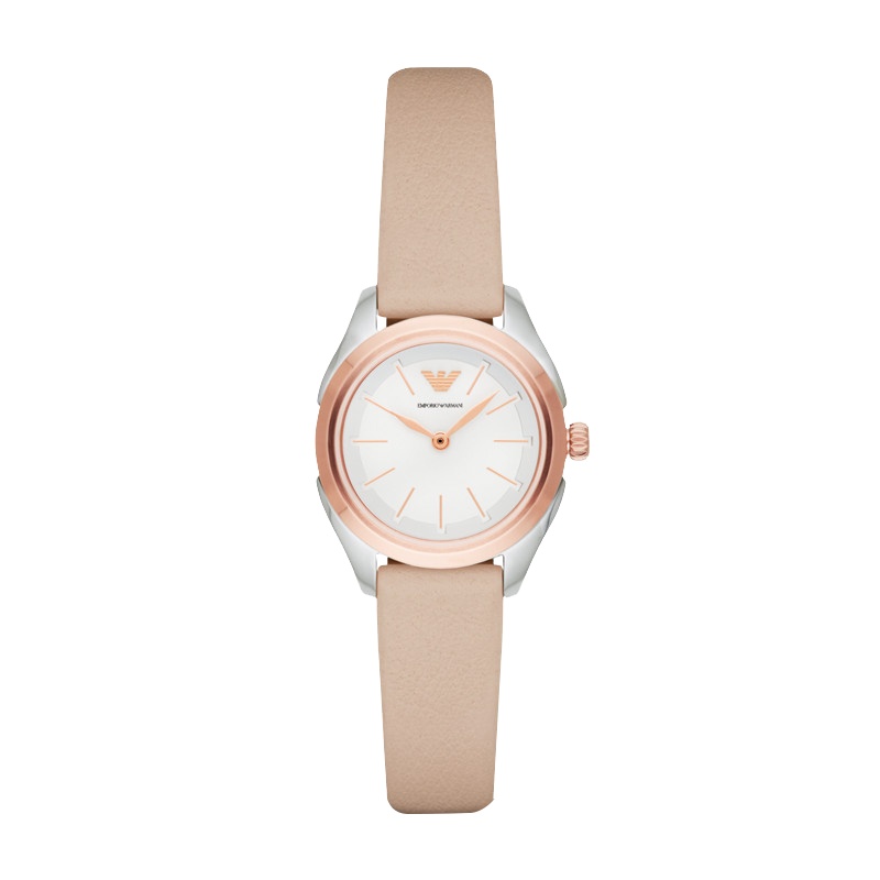 阿玛尼(EMPORIO.ARMANI)手表 时尚气质手表皮质表带石英表女士腕表 AR11031