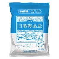 海湾加碘盐巴天然海盐家用正品食用盐不含抗结剂的食盐500g