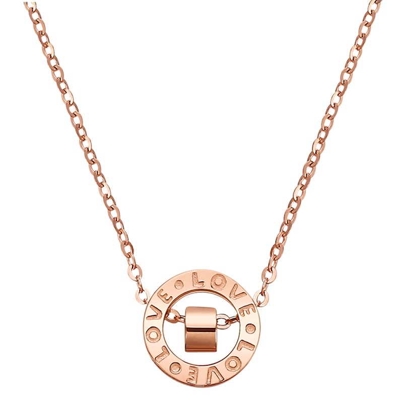 金一国囍18K金Love女士K金项链 套链 (定价)CEC015