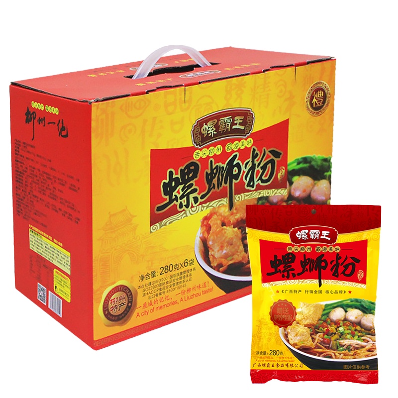 螺霸王 螺蛳粉280g*6袋原味水煮米粉柳州特产酸辣粉丝米粉方便面米线