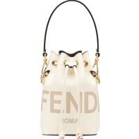 预售 芬迪 FENDI MON TRESOR 水桶包迷你 LOGO标识FF压纹 女士手提包 8BS010金扣