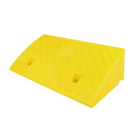 海斯迪克 gnjz-1067 塑料斜坡垫 上坡垫马路牙子 台阶板路沿坡 阶梯坡三角垫汽车爬坡垫 黄色7cm高