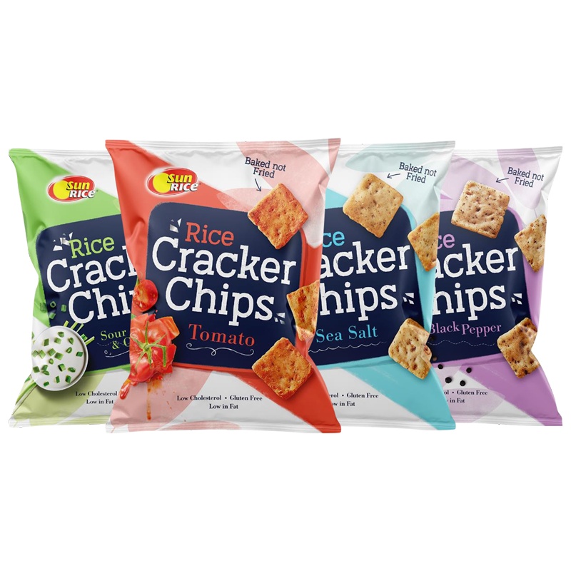 澳洲 SunRice尚米滋 休闲 膨化 零食 非油炸 粗粮 黑胡椒味薄脆米片 90g