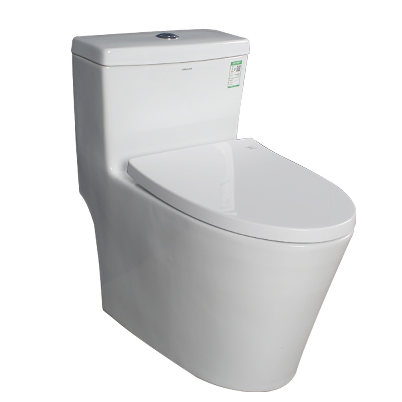 法恩莎家用卫生间普通抽水马桶大冲力缓降喷射虹吸式坐便器FB16208