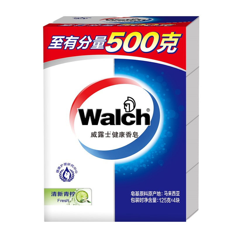 威露士(Walch) 健康香皂滋润嫩肤四盒装125g*4 18组/箱 一箱起订 单组价