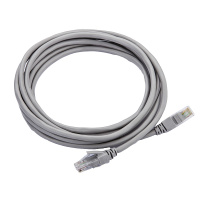 晶华 高速超六类通用家用网线 灰色 5米 6类电脑顶顶盒路由通用网线跳线 1条装