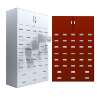 苏彩中药柜子钢制中药斗中药橱草药柜多斗储物柜铁皮柜不锈钢中药柜