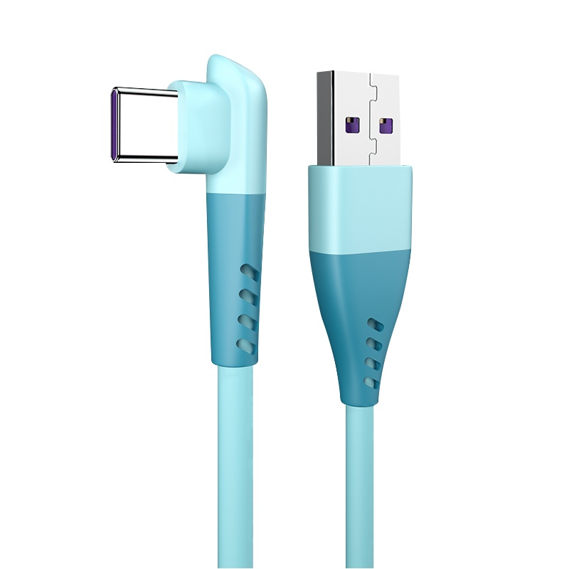 type-c数据线正品5A适用华为p30p40pro小米充电器线荣耀手机塔菲克1.5m[天空蓝]一条装