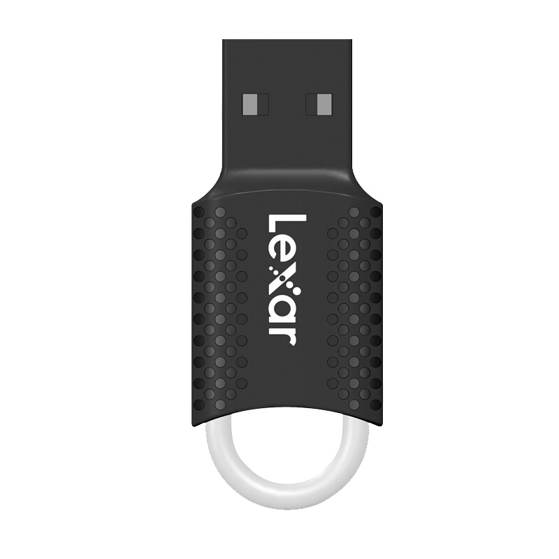 雷克沙(Lexar)JumpDrive V40 迷你U盘 黑白经典优盘 小巧便携 USB 2.0闪存盘 64GB