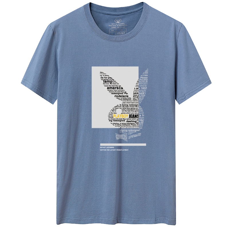 花花公子(PLAYBOY ICON)2020夏季男士时尚休闲短袖T恤