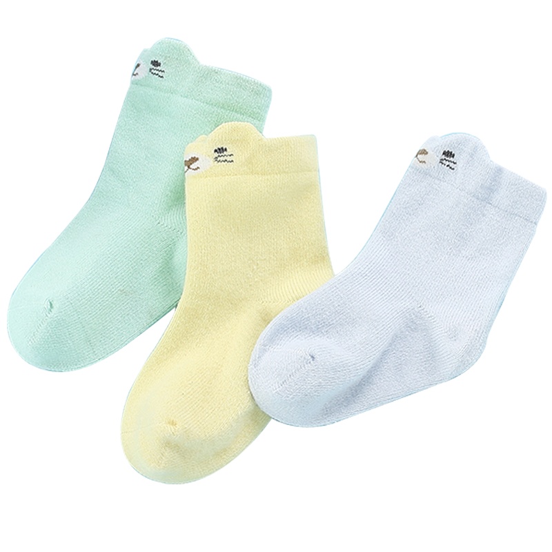 小素材宝宝袜子纯棉男童薄款棉袜儿童春秋中筒袜女童新生婴儿袜童袜