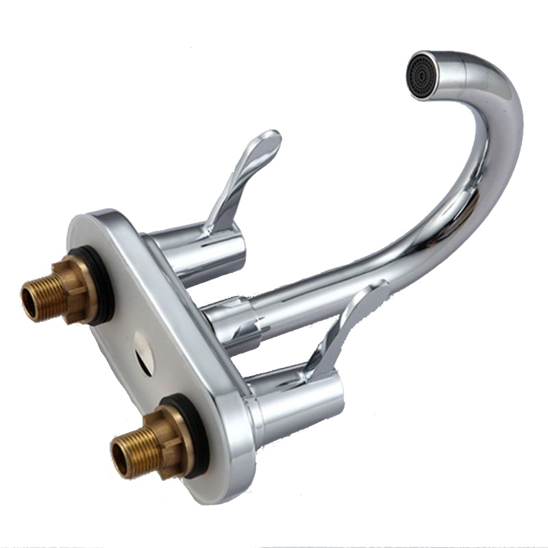 永瓷 水暖五金 铜双孔冷热水龙头 立式混水龙头 台盆龙头 86402