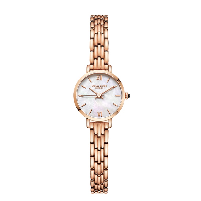 Lola Rose手表女精致小表盘简约钢带轻奢腕表母贝表盘小金表22mm