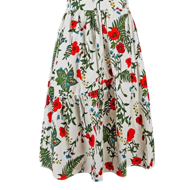 拉夏贝尔puella秋冬装新款时尚显瘦碎花半身裙显瘦a字裙女20010364