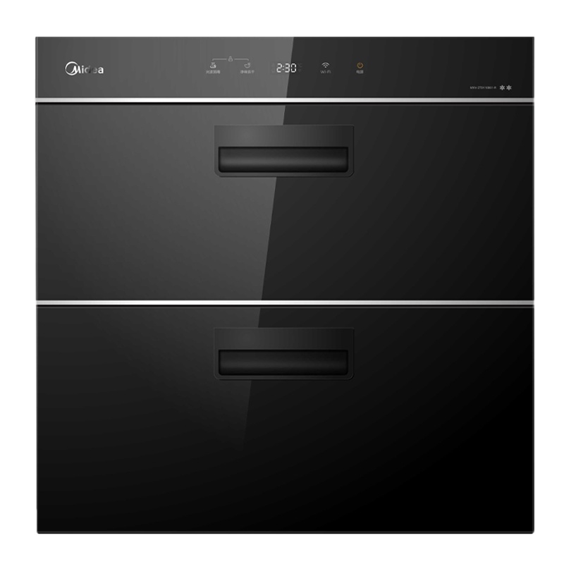 美的(Midea)嵌入式消毒柜 110L 紫外线 家用碗筷柜 智能WiFi 负离子净味MXV-ZTD120BX10-R