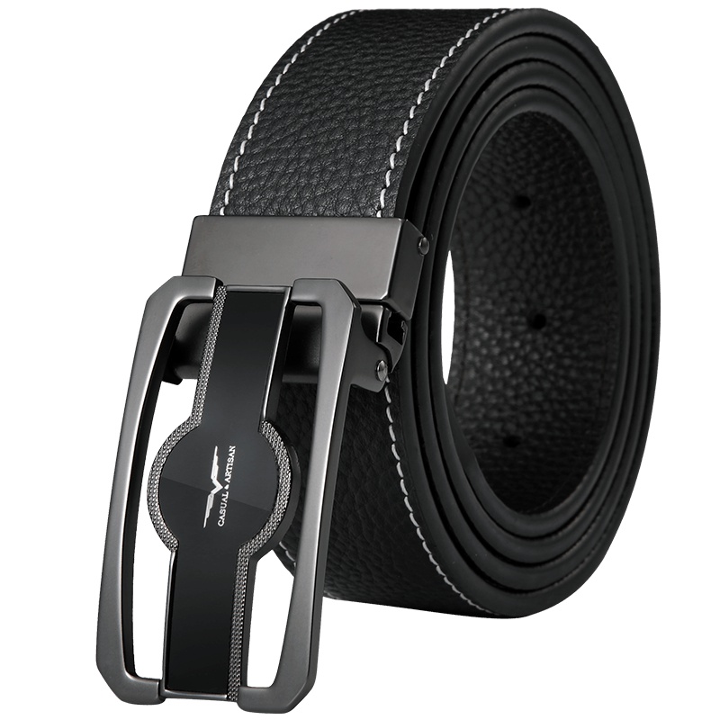 第九城（V.NINE） 男士皮带套装礼盒装双扣头头层牛皮腰带休闲商务送礼