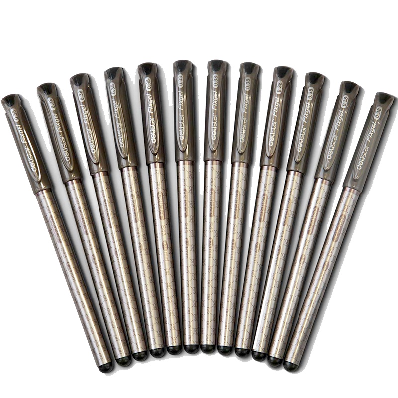 得力S43中性笔0.38mm全针管 黑