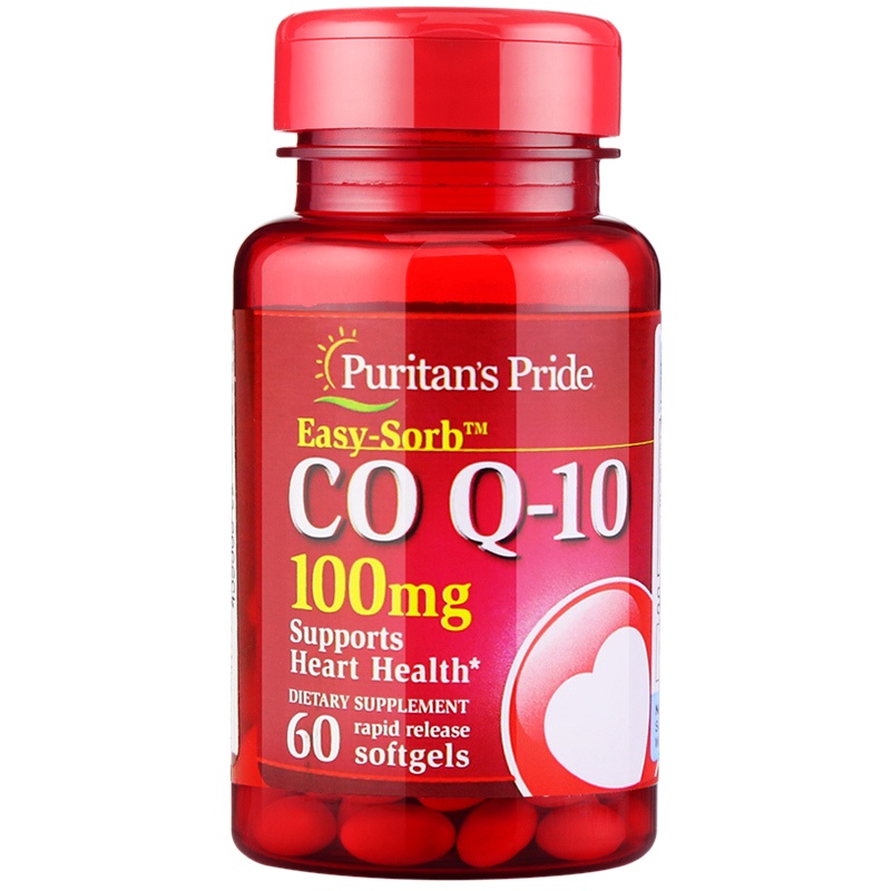 Puritan's Pride 普丽普莱 辅酶Q10软胶囊易吸收 60粒[瓶盖分为翻盖和旋转2种打开方式,随机发货]