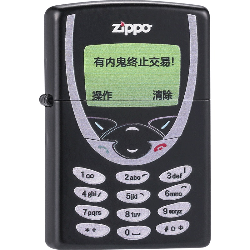 Zippo芝宝美国原装打火机 经典手机按键样式 亮漆防风男士打火机
