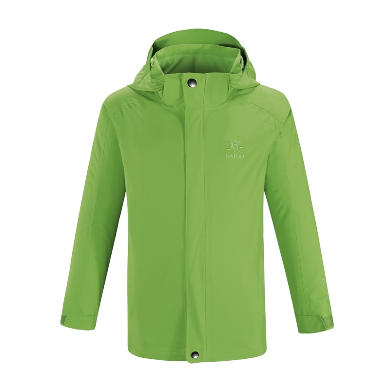 KAILAS凯乐石童装新款户外保暖防风防水净色运动冲锋衣单件冲锋衣