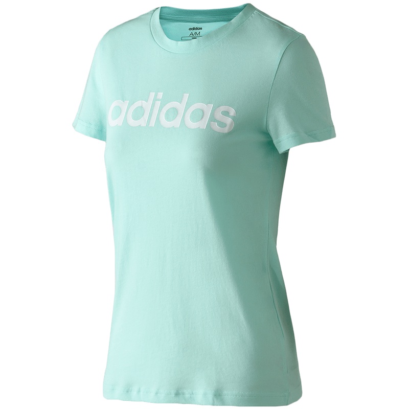 阿迪达斯女服短袖T恤logo休闲运动服DX2544