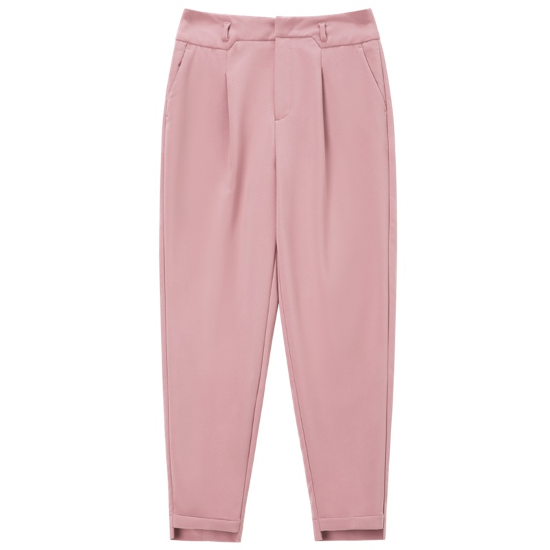 【满198减100预估价：60】森马女裤子黑色休闲裤2021春季新款不规则女裤韩版潮流显瘦哈伦裤