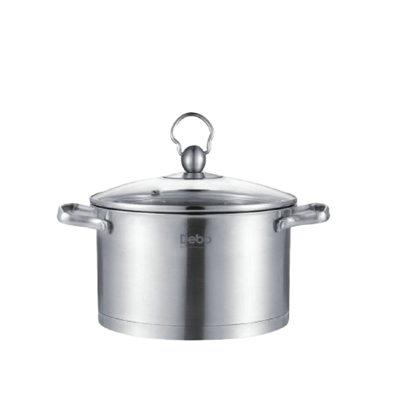 德铂(Debo)科堡20cm节能营养汤锅DEP-305不锈钢直角复底加厚无涂层 单个装