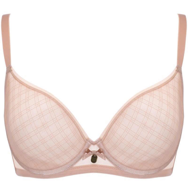 依曼丽内衣女薄款记忆钢圈文胸 轻薄透气聚拢性感深V上托胸罩