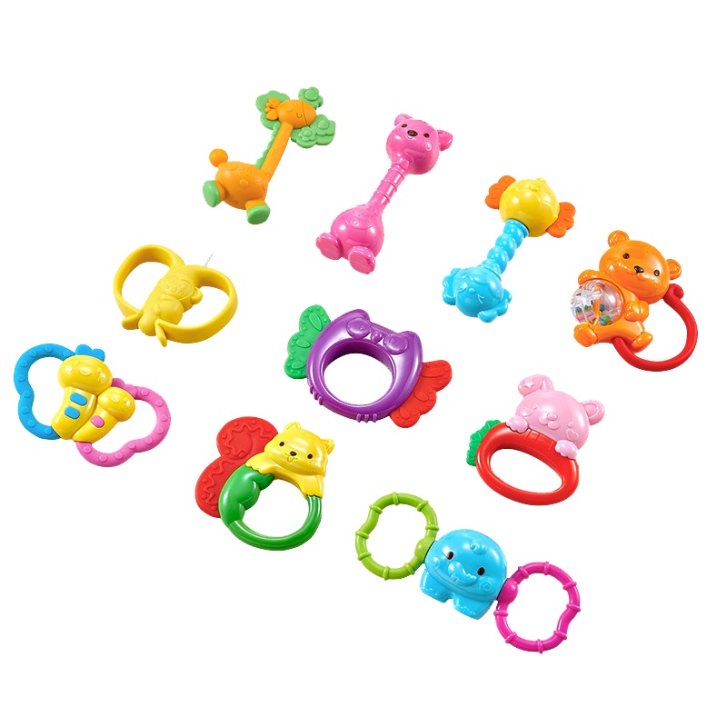 澳贝(AUBY) 婴幼玩具 森林放心煮摇铃塑料 高温消毒香蕉塑牙胶礼盒0-6个月47.5*7.5*32 463146DS