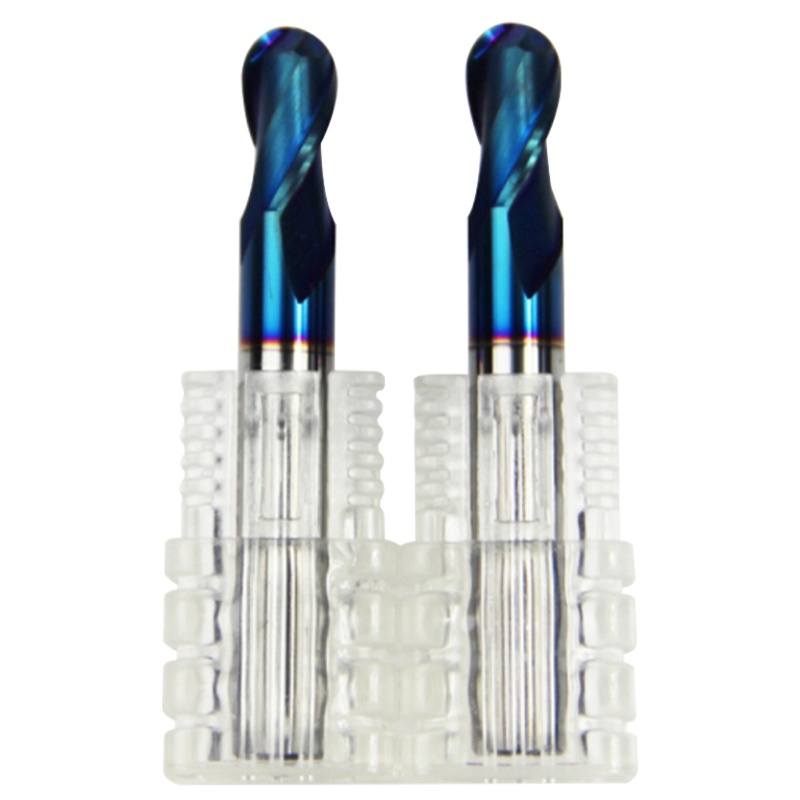 海斯迪克 gnjz-2053 HRC65度整体钨钢刀 两刃球头铣刀 硬质合金R铣刀合金立铣刀(球头*柄径*总长)