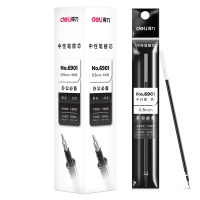 得力（deli） 6901 中性笔芯0.5mm半针管 20支/盒 (单位：件) 黑