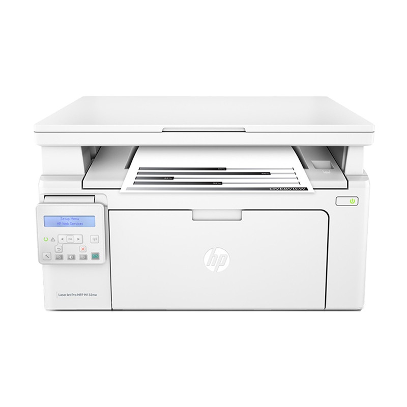 惠普(HP)M132nw黑白激光一体机办公家用多功能打印一体机(打印 复印 扫描 传真 有线网络) 学生打印作业打印