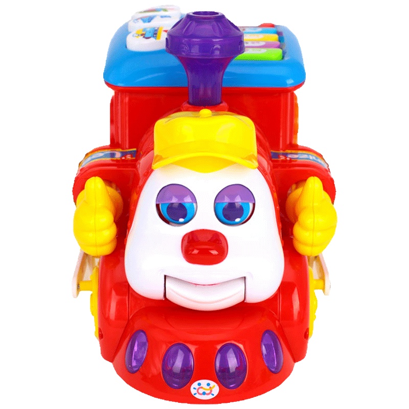 汇乐玩具(HUILE TOYS)智能问答卡通火车556儿童电动万向火车婴儿男孩女孩玩具形状水果