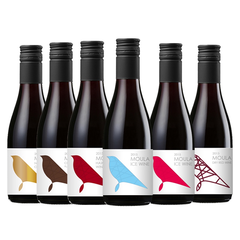 慕拉(MOULA)冰白葡萄酒网红甜型白葡萄酒小瓶礼盒 6支*200ml