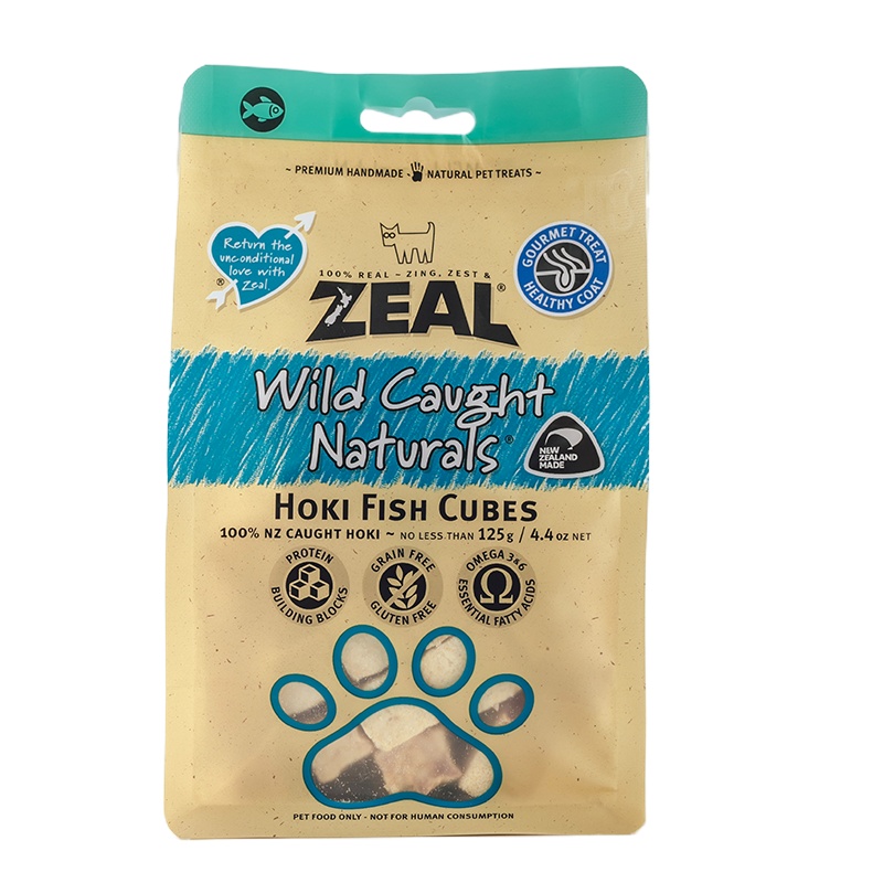 ZEAL宠物零食 犬猫通用风干深海长尾蓝鳕鱼粒125g冻干肉干猫零食狗零食训宠零食